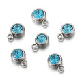 Stainless Steel Rhinestone Drops Charms