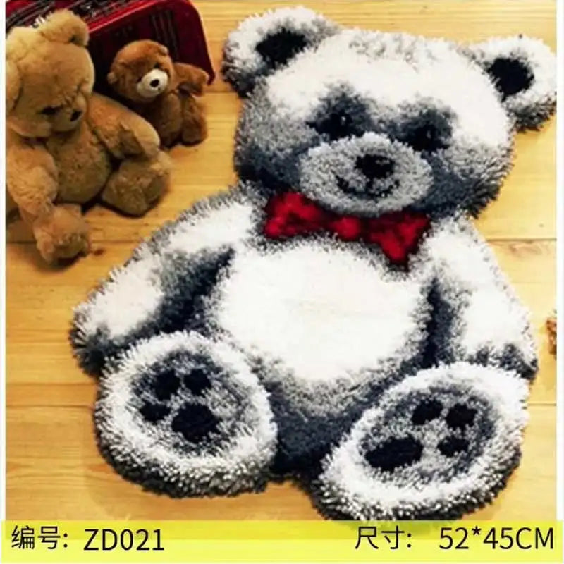 Cute Scottie Latch Hook Cushion & Carpet Kit Wool Material