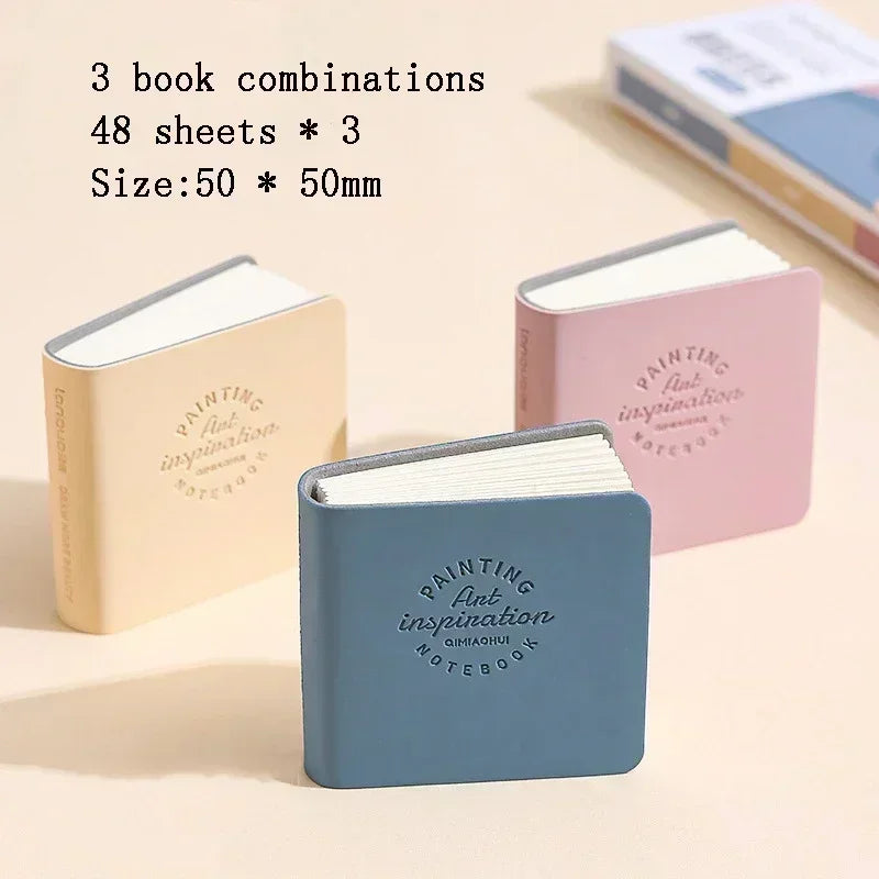 Square Watercolor Sketchbook Set 3 Pack Mini Drawing Book Thick Paper for Painting Sketching  Relaxation Art Supplies