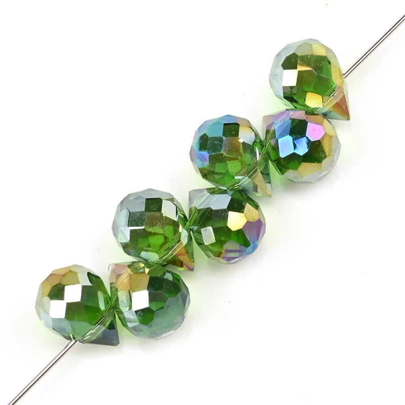 Beautiful Colors Czech Crystal Waterdrop Beads Faceted  for Jewelry Making 10x8mm 20 Pieces