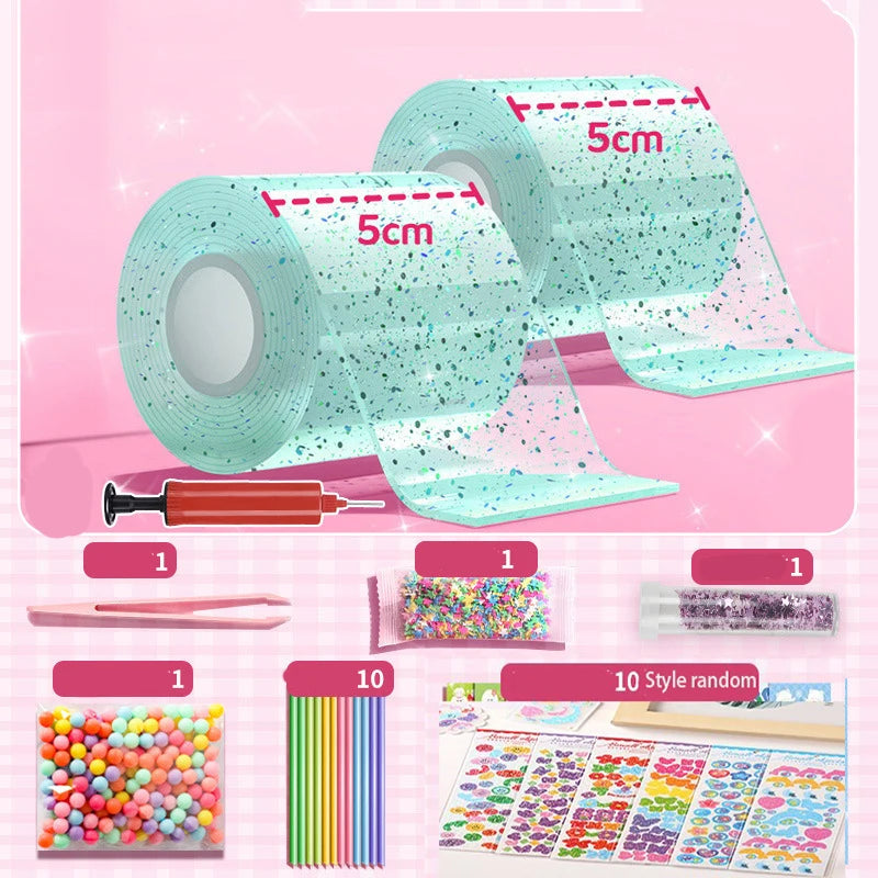 Nano Glue DIY Blow Bubble Nano Tape Nano Glue Double Sided Tape Nano Tape Sticky Ball Tape DIY Crafts Tape Toys Kids