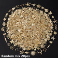 Bright Gold Color Random Mix  Charms