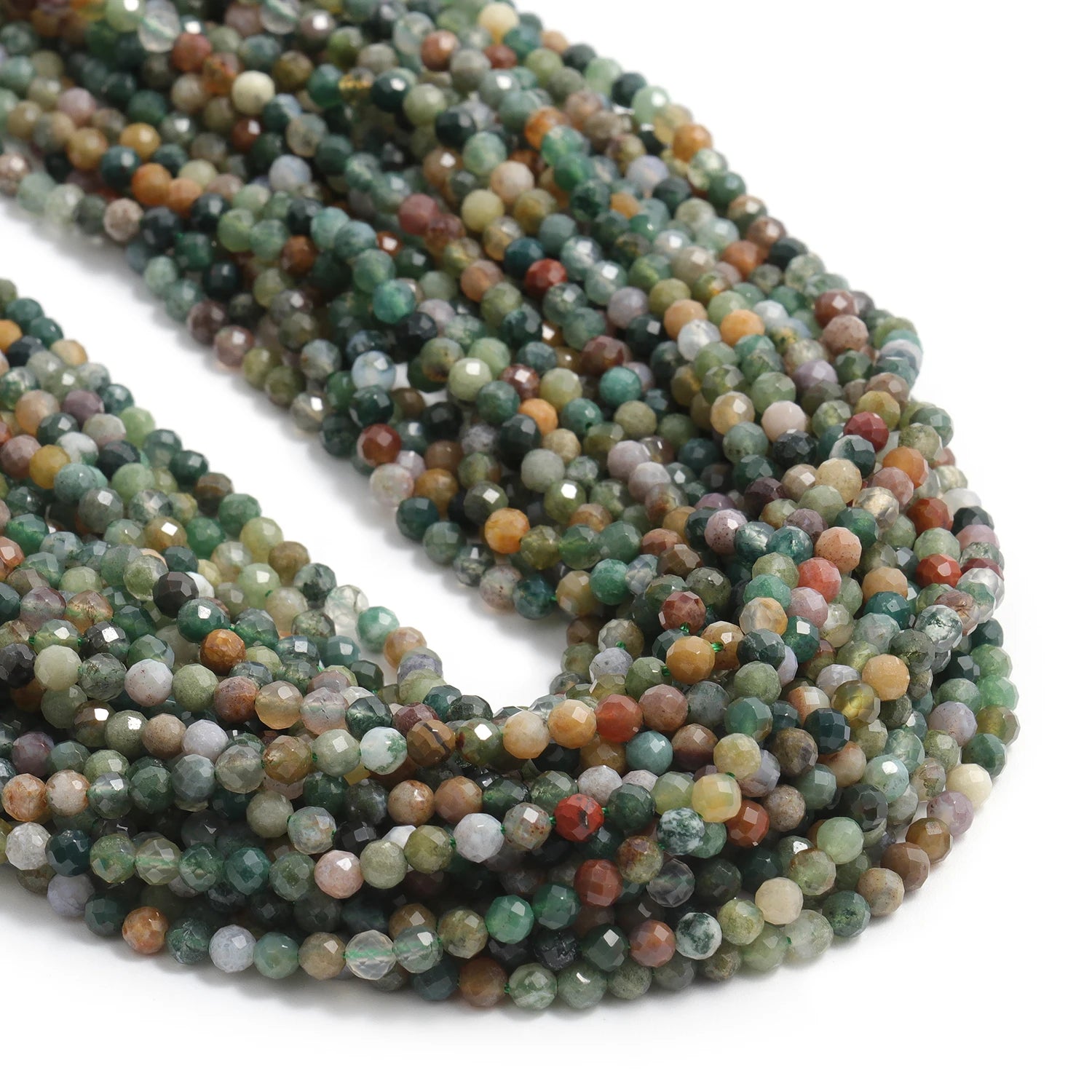 2, 3, 4mm Faceted Tiny Beads Natural Stone  Aquamarine Lapis Lazuli Tourmaline Amethyst  & More
 for Jewelry Making
