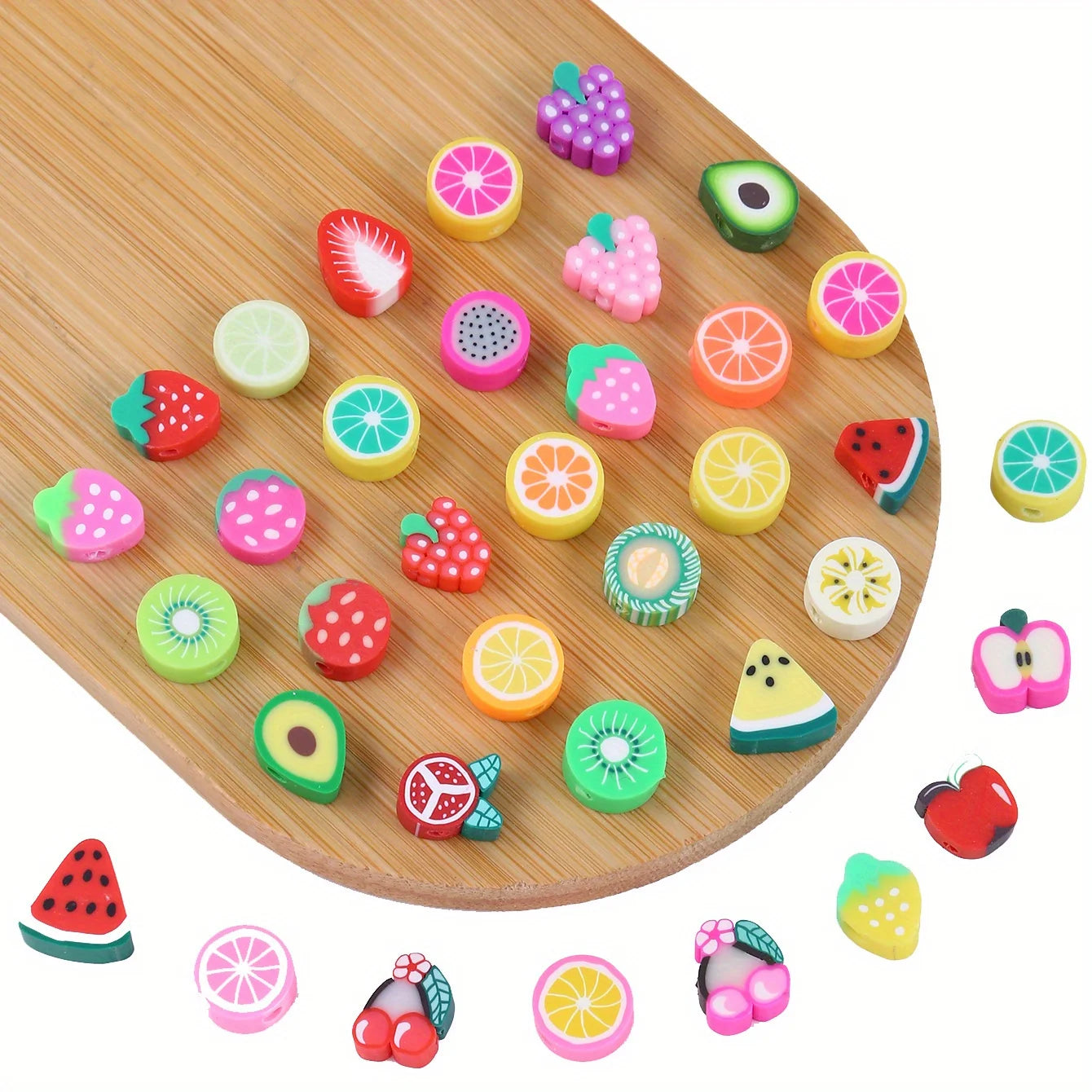 Polymer Clay Beads  For Bracelets & Necklaces 100Pcs Random