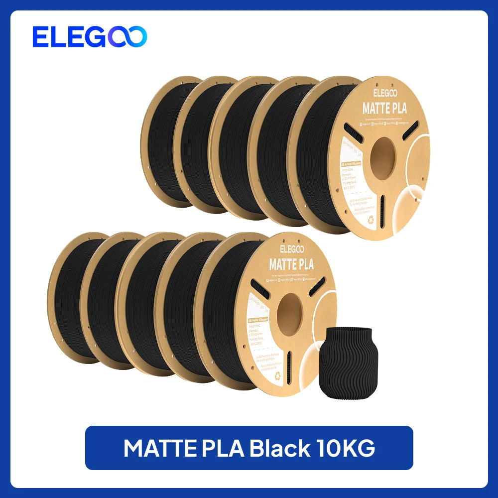 Matte Filament PLA 1KG for FDM 3D Printer PLA ELEGOO Dimensional Accuracy +/- 0.02mm