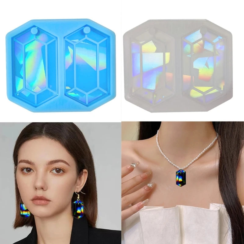 Holographic Keyring Earring Pendant  Resin Mold