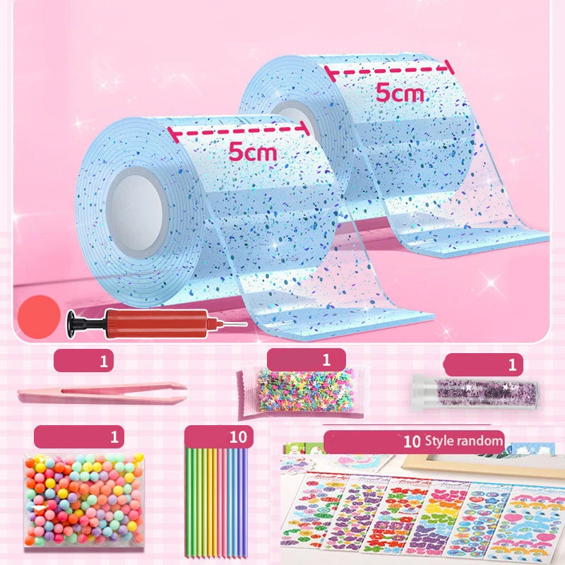 Nano Glue DIY Blow Bubble Nano Tape Nano Glue Double Sided Tape Nano Tape Sticky Ball Tape DIY Crafts Tape Toys Kids