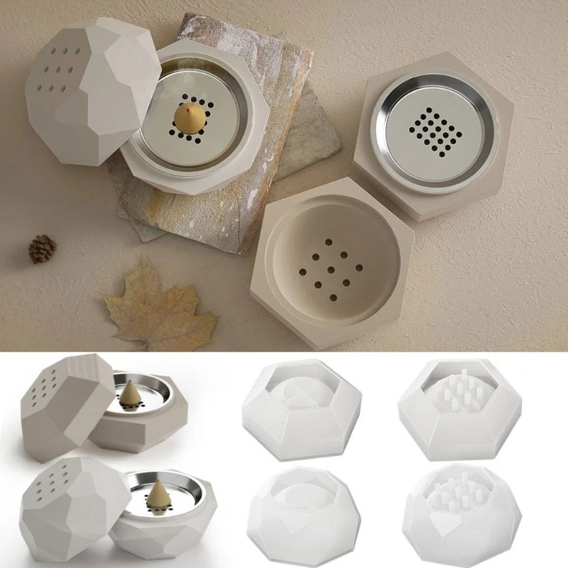 Resin Container For Incenses Burner Tea Lights & Aromatherapy