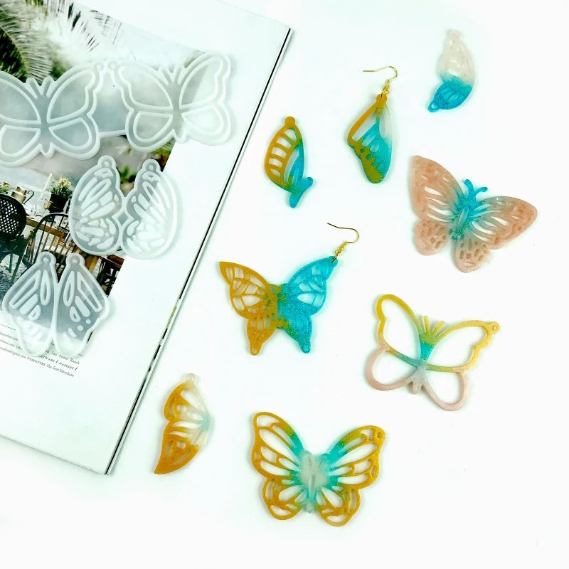 Butterfly Earrings Pendant  Resin Mold