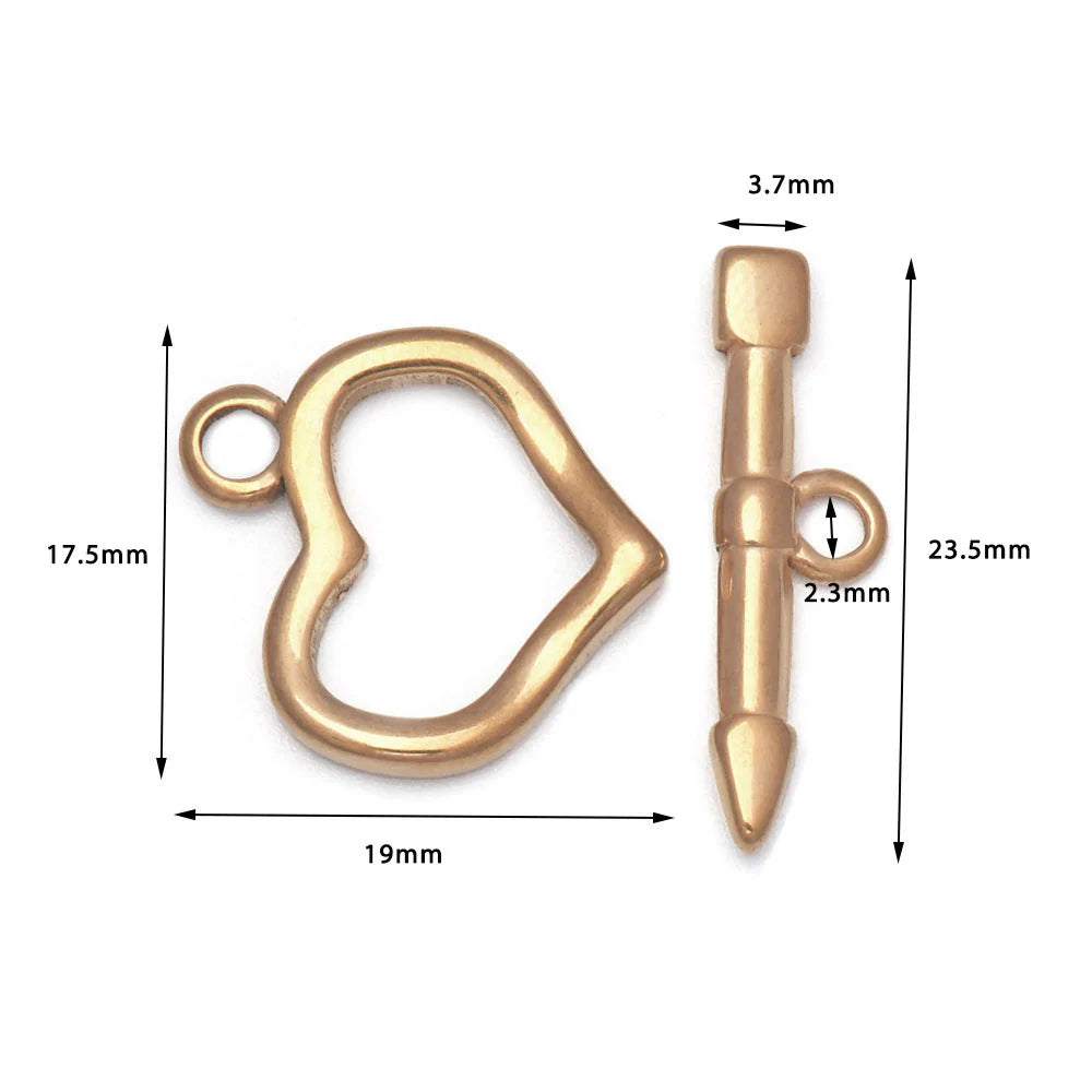 Stainless Steel Toggle Clasps 4 Sets