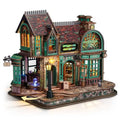 3D  Puzzle Magic Bookstore with LED Lights - DIY Miniature Kit