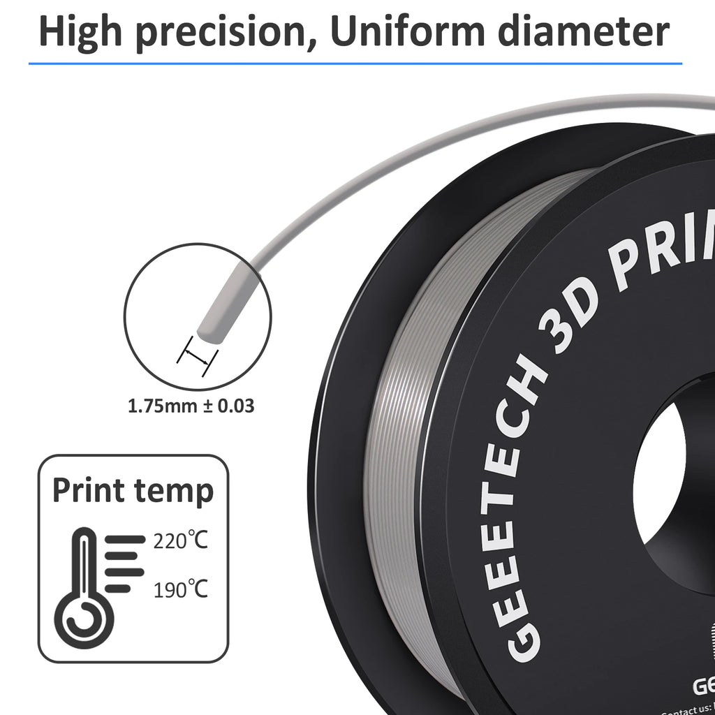 GEEETECH 10Kg In One Box Matte/PETG/Silk PLA/TPU/ABS 3D PLA Filament 1.75mm Spool Wire