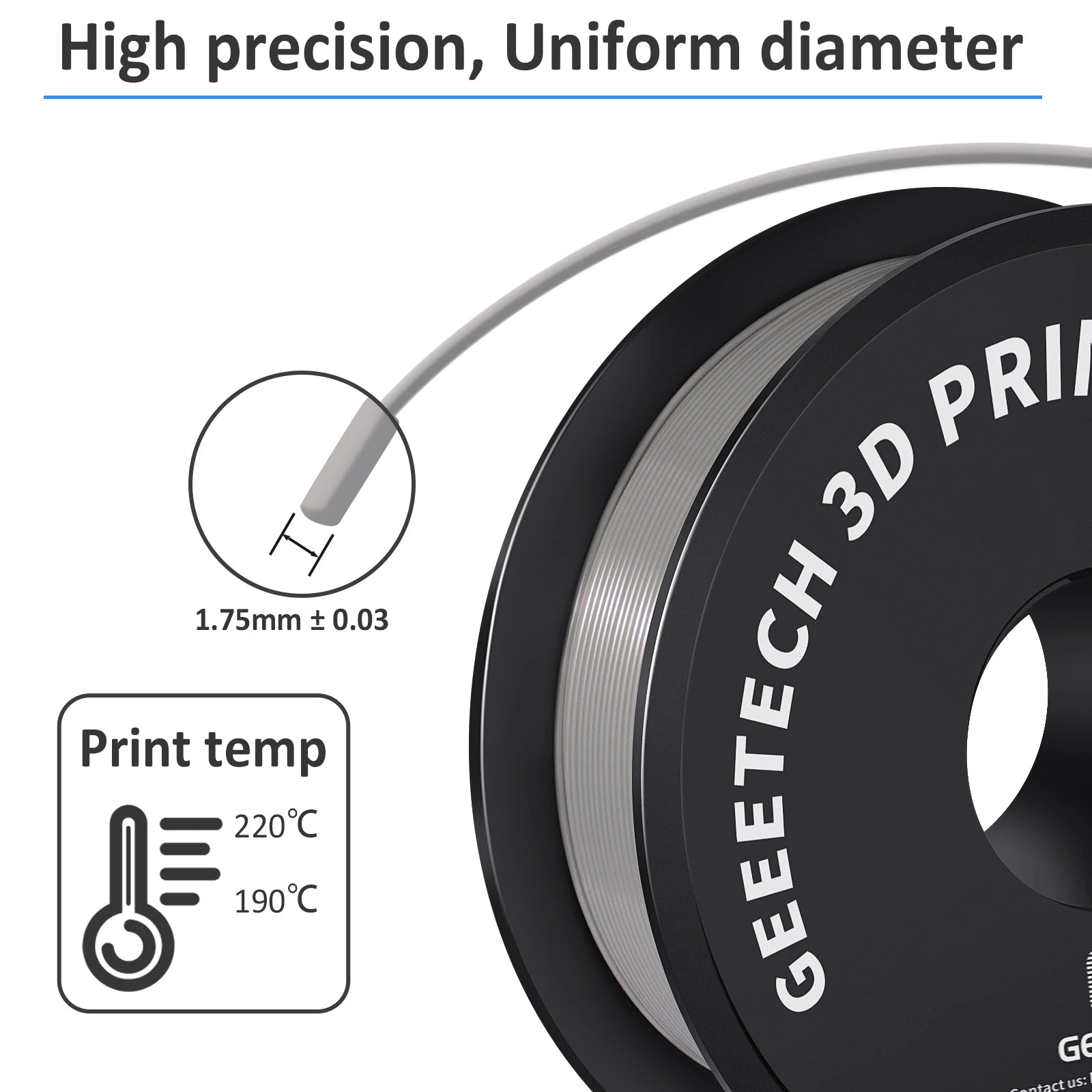 GEEETECH 10Kg In One Box Matte/PETG/Silk PLA/TPU/ABS 3D PLA Filament 1.75mm Spool Wire