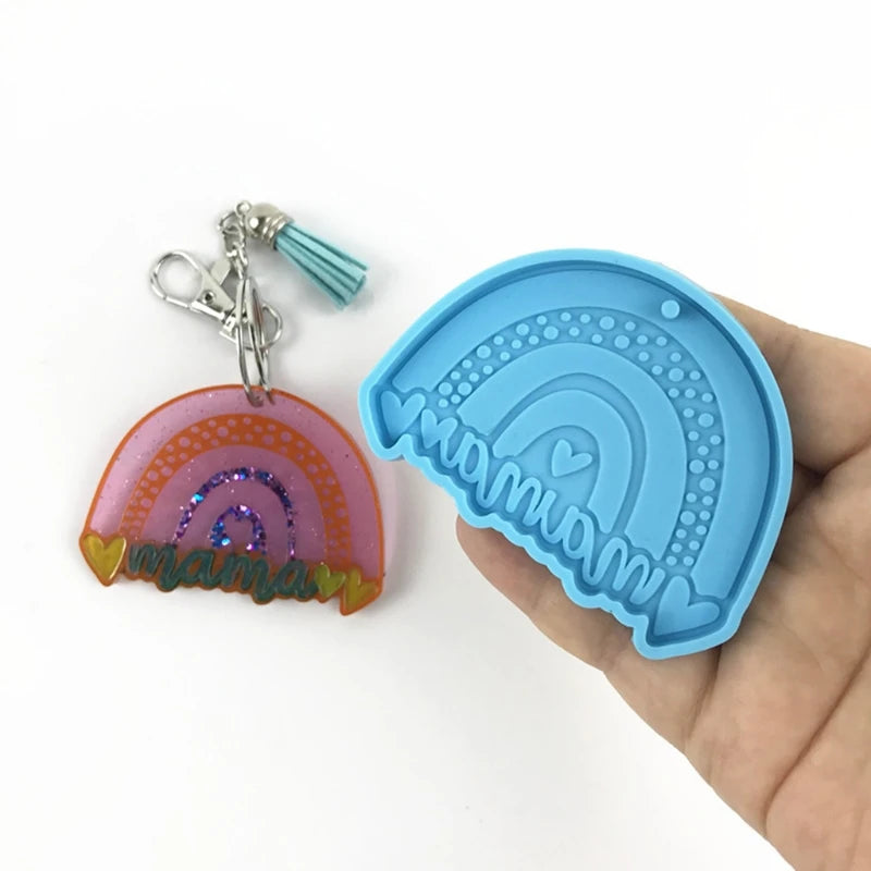 For Mom & Dad Keychain Pendant Resin Mold