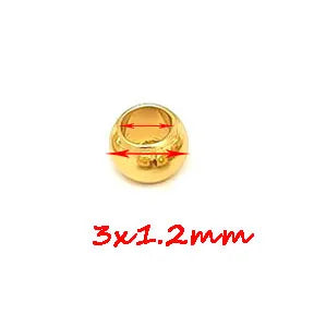 Stainless Steel  European Ball Metal Big Hole Spacer Beads for Jewelry Making Bracelets Necklaces  2 mm-12 mm  100pcs