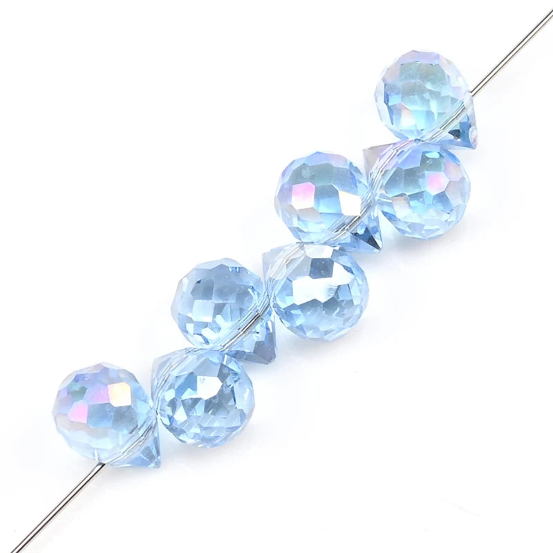 Beautiful Colors Czech Crystal Waterdrop Beads Faceted  for Jewelry Making 10x8mm 20 Pieces