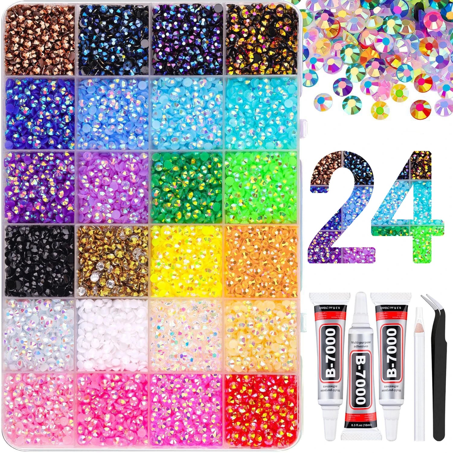 Resin Jelly Rhinestones Bedazzling Kit Flatback Crystals Flatback Gems for Diamond Art Diamond Art Kits for Adults
