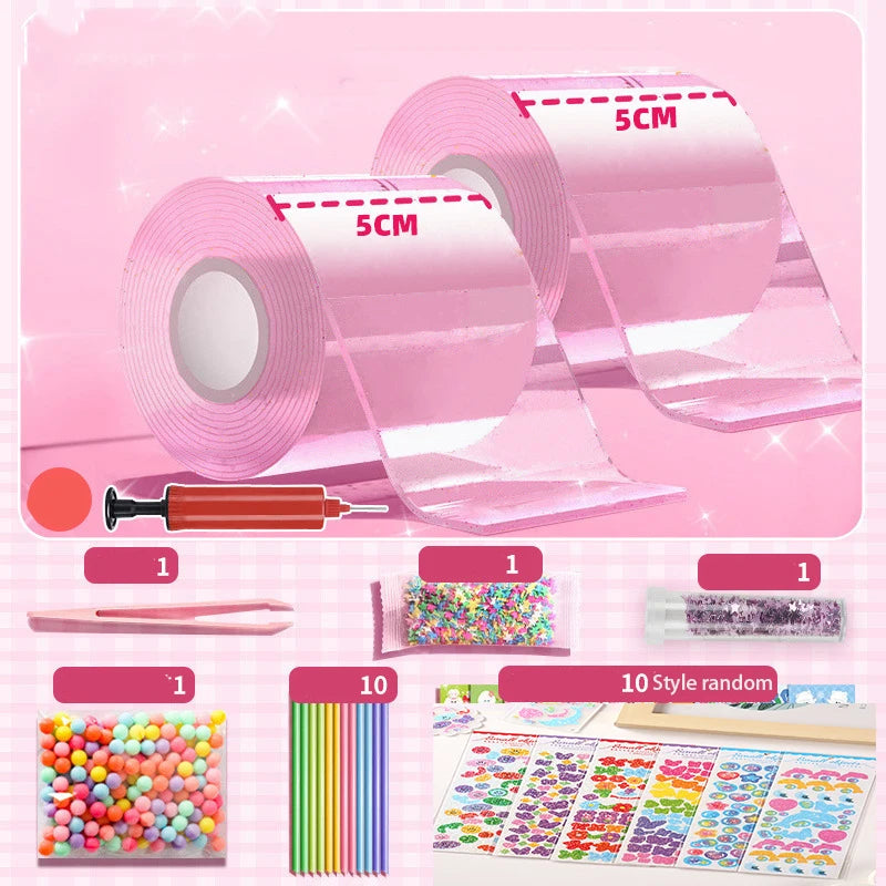 Nano Glue DIY Blow Bubble Nano Tape Nano Glue Double Sided Tape Nano Tape Sticky Ball Tape DIY Crafts Tape Toys Kids