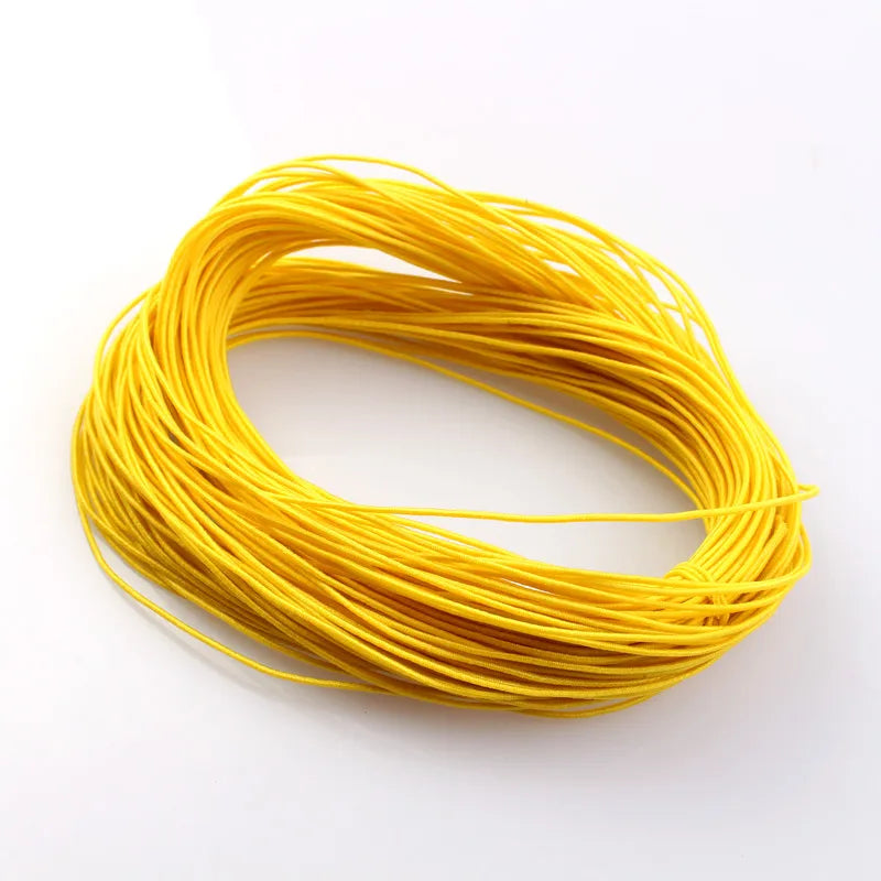 Braided Elastic Cord Stretch String Fabric Crafting Cords for Jewelry Making 23 Colors 1mm Thick  24M Length