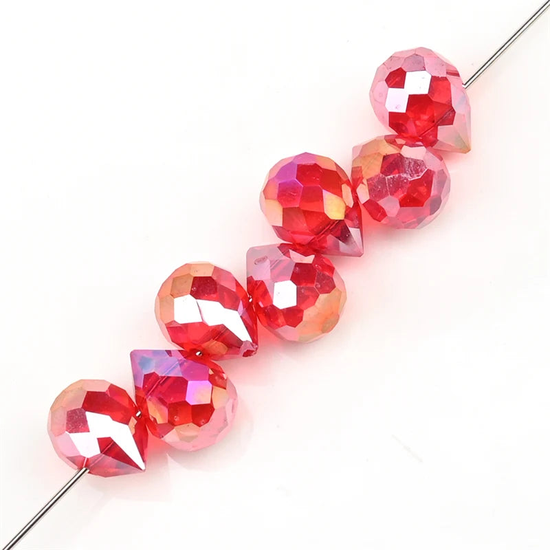 Beautiful Colors Czech Crystal Waterdrop Beads Faceted  for Jewelry Making 10x8mm 20 Pieces