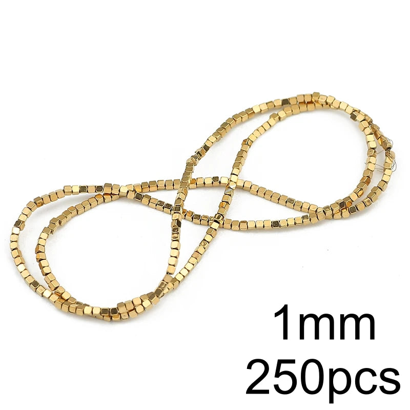 AAA+ Retention Color Natural Gold Plated Hematite  Loose Beads For Jewelry Making