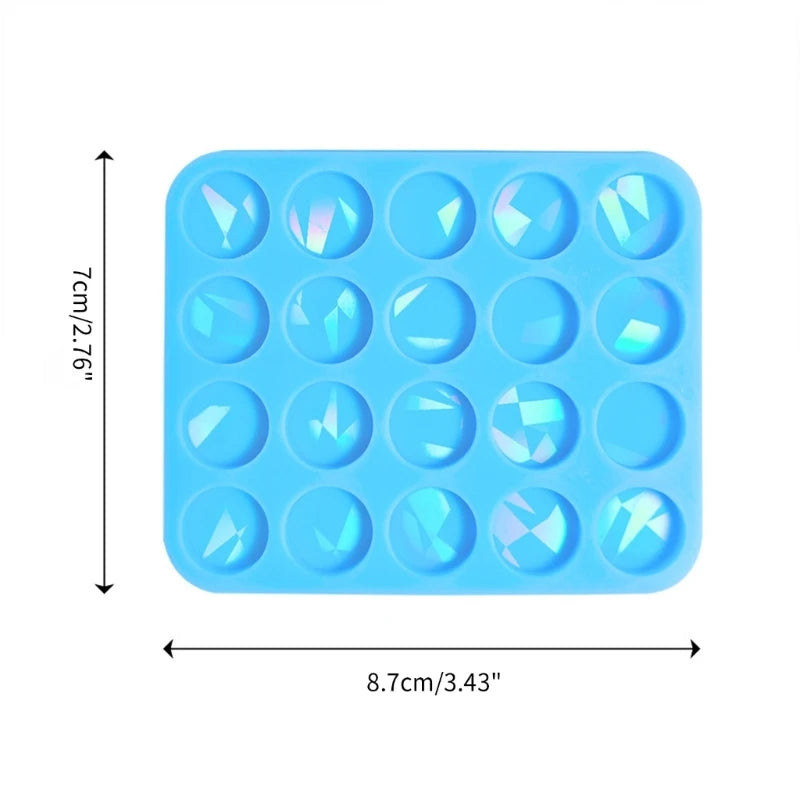 Silicone Resin Mold for  Holographic  Rainbow Pendant Earring Keychain Charm