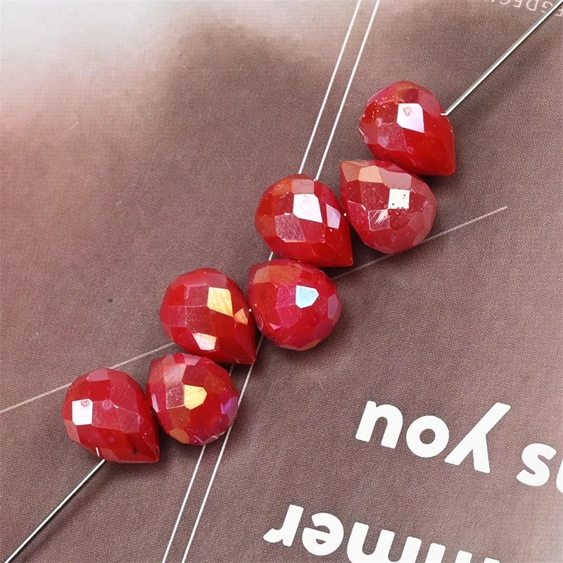 Beautiful Colors Czech Crystal Waterdrop Beads Faceted  for Jewelry Making 10x8mm 20 Pieces