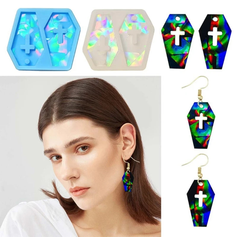 Holographic Keyring Earring Pendant  Resin Mold
