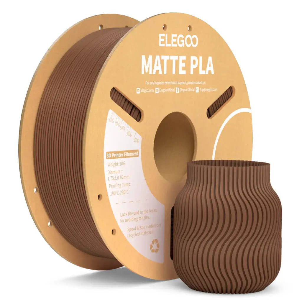 Matte Filament PLA 1KG for FDM 3D Printer PLA ELEGOO Dimensional Accuracy +/- 0.02mm