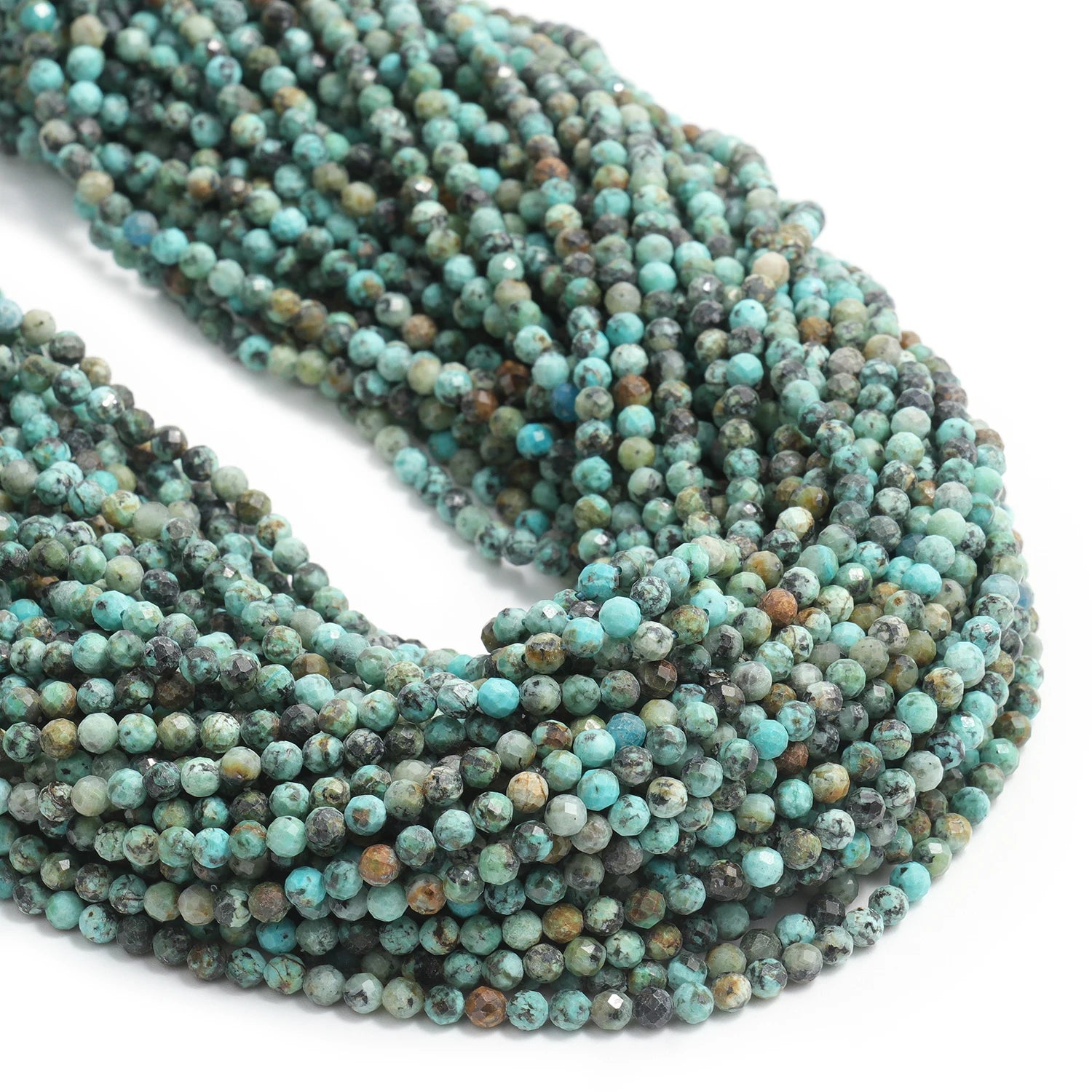 2, 3, 4mm Faceted Tiny Beads Natural Stone  Aquamarine Lapis Lazuli Tourmaline Amethyst  & More
 for Jewelry Making