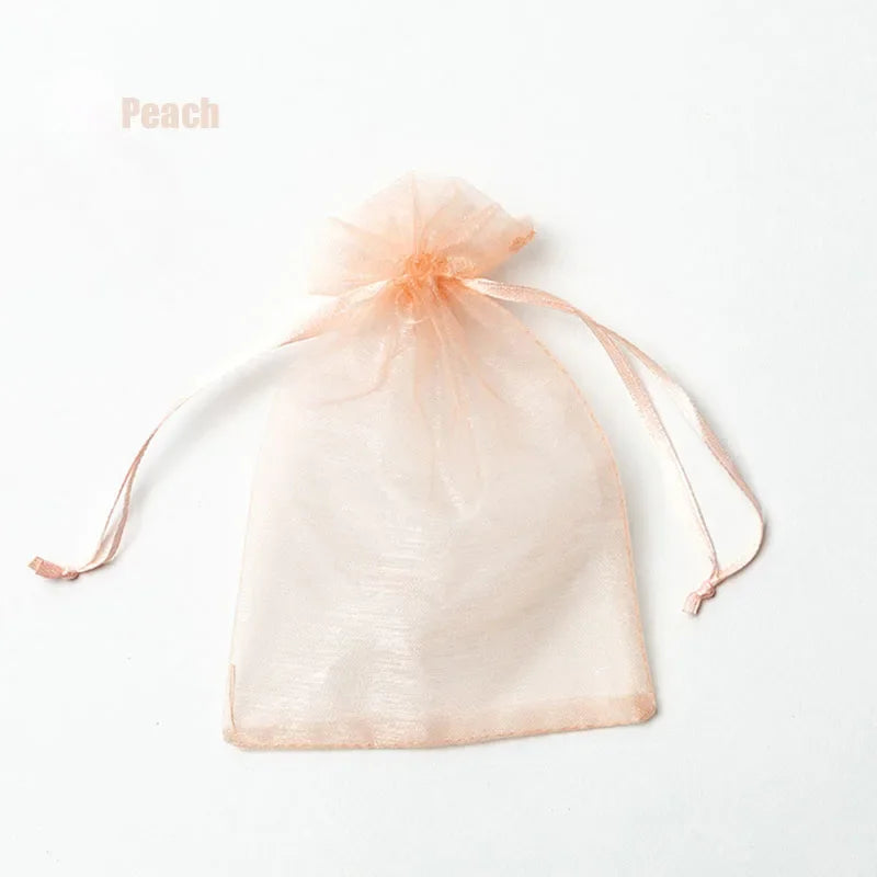 Drawable Organza Jewelry Packaging 7x9 9x12cm 10x15 13x18cm  22 Colors 100 Pieces