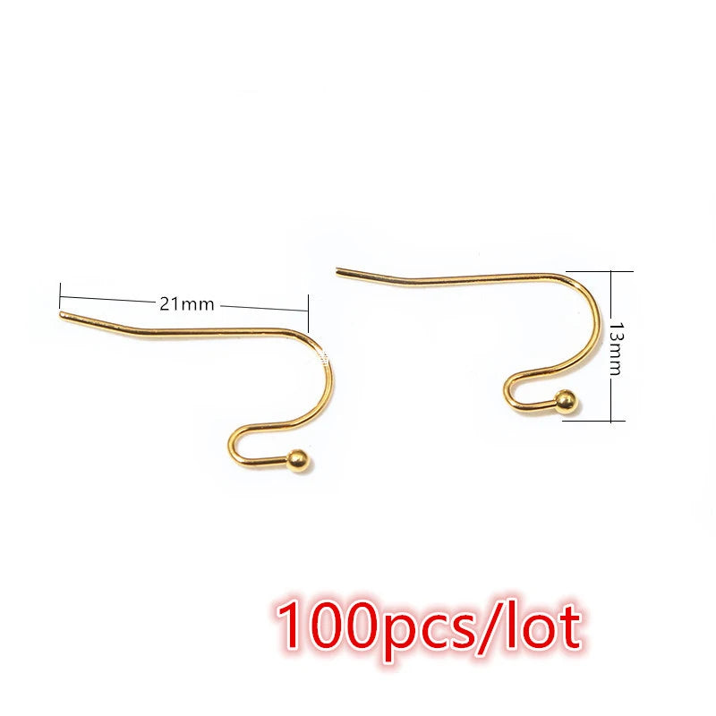 Stainless Steel Earrings Ear Wires  Jewelry Making Findings  30-100 Pieces