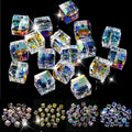Crystal Beads AB Cube Austria Beads for Jewelry Making Bracelet Earrings Necklace 50/100PCS 4/6/8mm