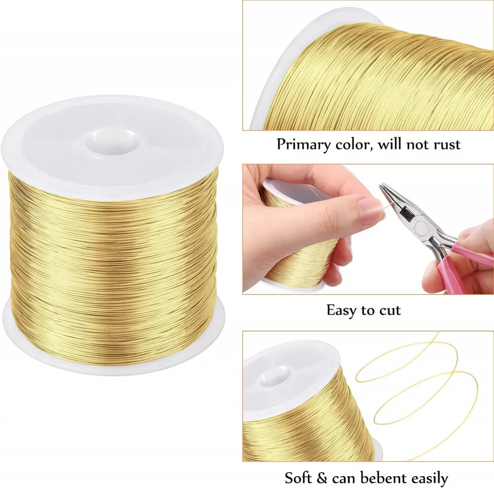 1-100m Solids Brass Wire 0.1mm 0.2mm 0.3mm 0.4mm 0.5mm 0.6mm 0.7mm 0.8mm 1mm 1.2mm 1.5mm 1.8mm 2.0mm 2.5mm 3.0mm. Can be used for Wire Wrapping in Making Jewelry