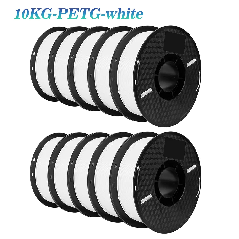 KINGROON 22LBS PETG or PLA filament 3D Printer Filament 10 Rolls 1KG 1.75MM Eco-Friendly Good Toughness Mix Color