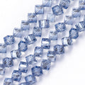 Diagonally Cube Faceted Crystal Glass Beads for Jewelry Making Bracelets, Earrings & Necklaces 4-8mm