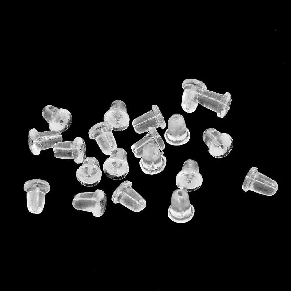 Rubber Earring Back Stoppers Silicone Round  For Jewelry Making 200pcs/lot