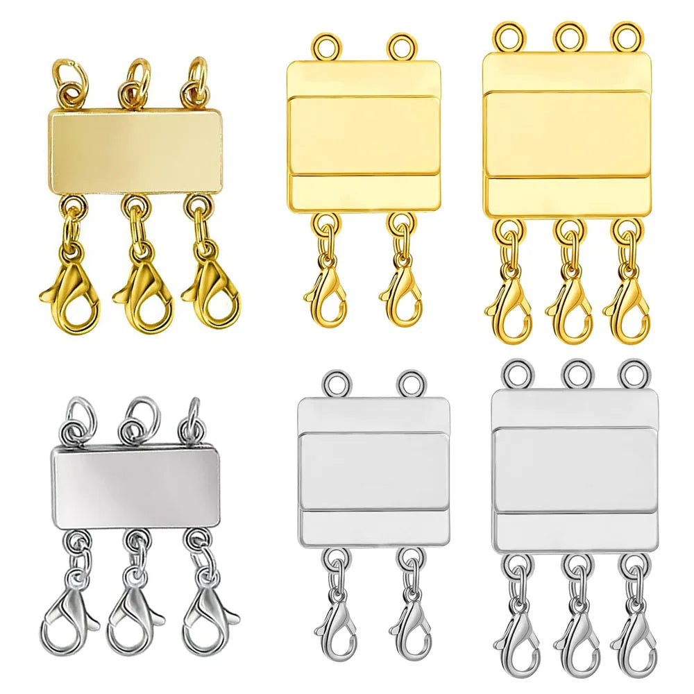 Layered Necklace Magnetic Clasps for Layering Multiple Strands Jewelry Findings 1set