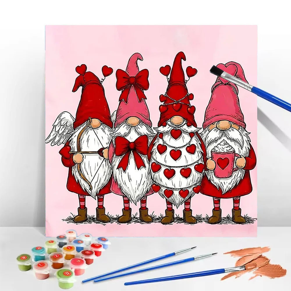 Adorable Gnomes ❤️  Paint By Numbers Kit