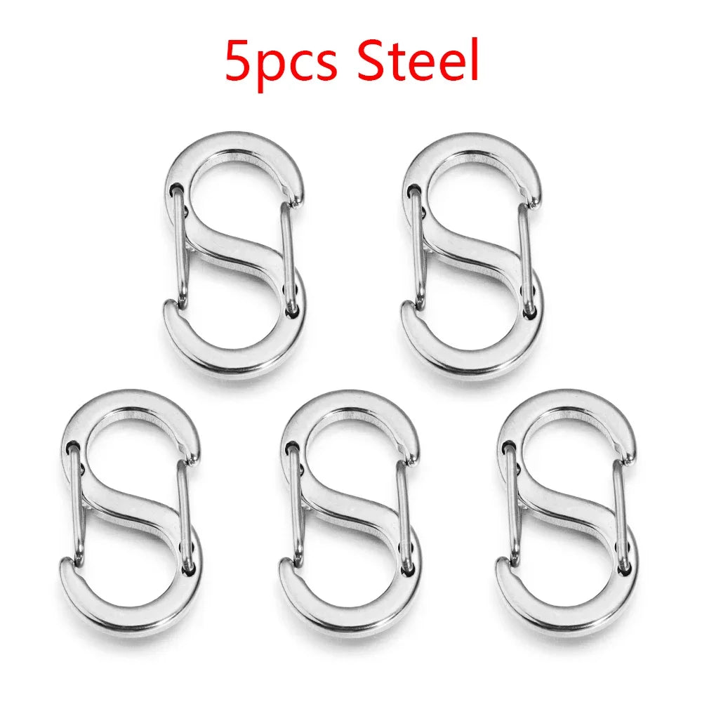 2-5pcs Gold Plated  Stainless Steel S Clasp  Connectors Necklace for  Jewelry Making