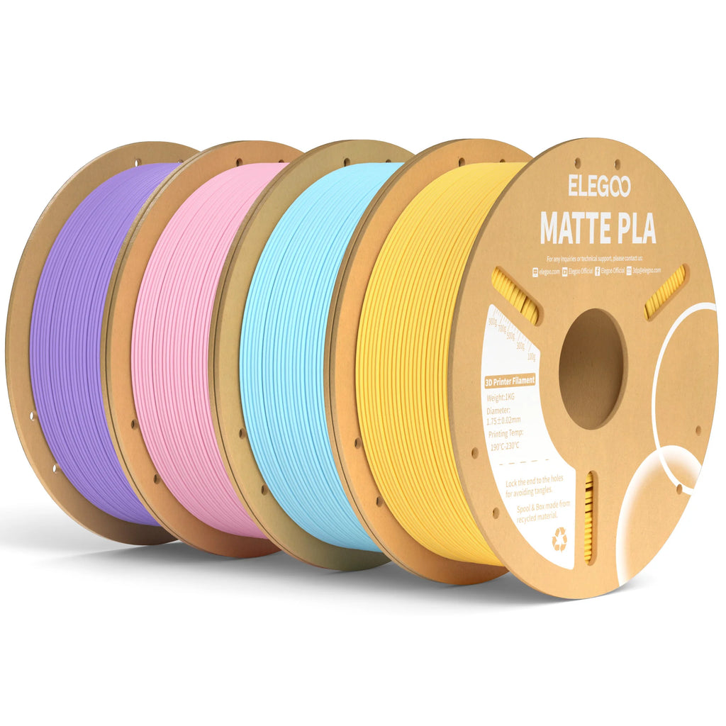 Matte Filament PLA 1KG for FDM 3D Printer PLA ELEGOO Dimensional Accuracy +/- 0.02mm