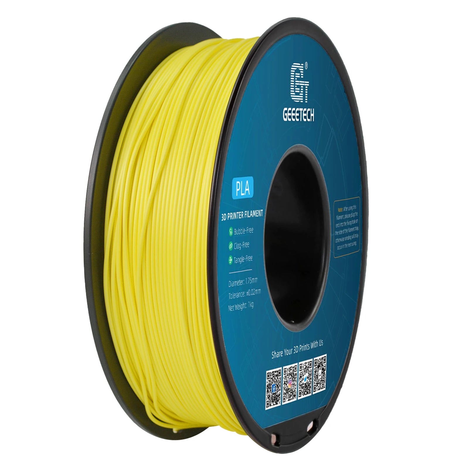 Geeetech 3d printer Filament PLA PETG Plastic 1kg 1.75mm,Tangle-Free,  wire materials, black, white, vacuum packaging