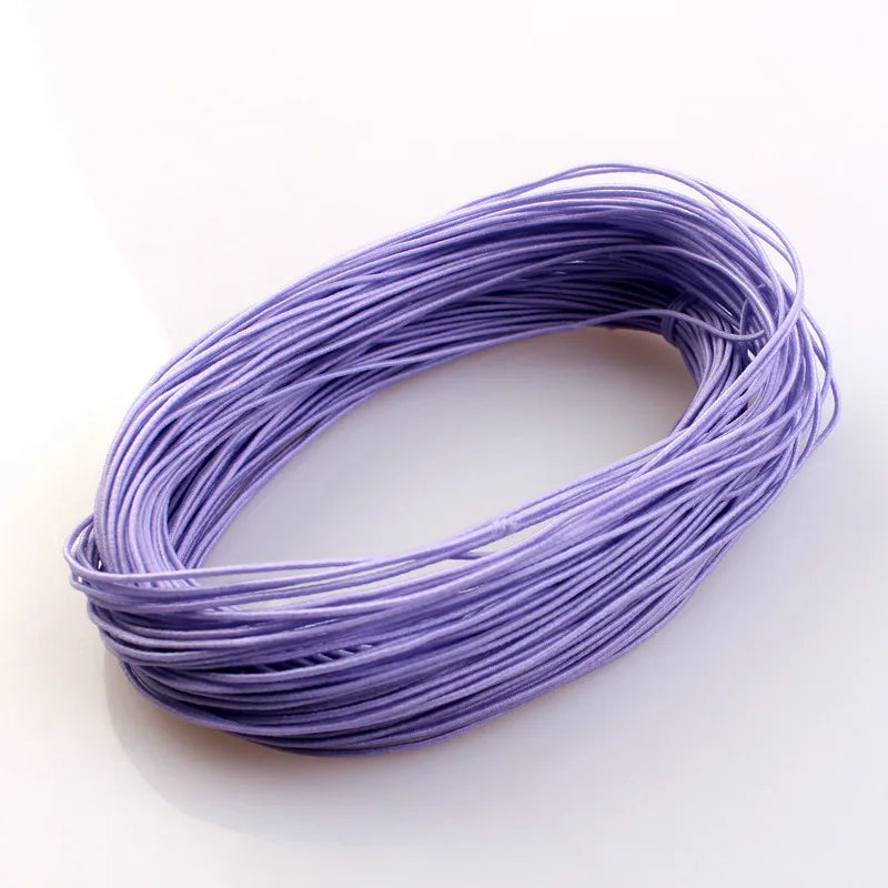 Braided Elastic Cord Stretch String Fabric Crafting Cords for Jewelry Making 23 Colors 1mm Thick  24M Length