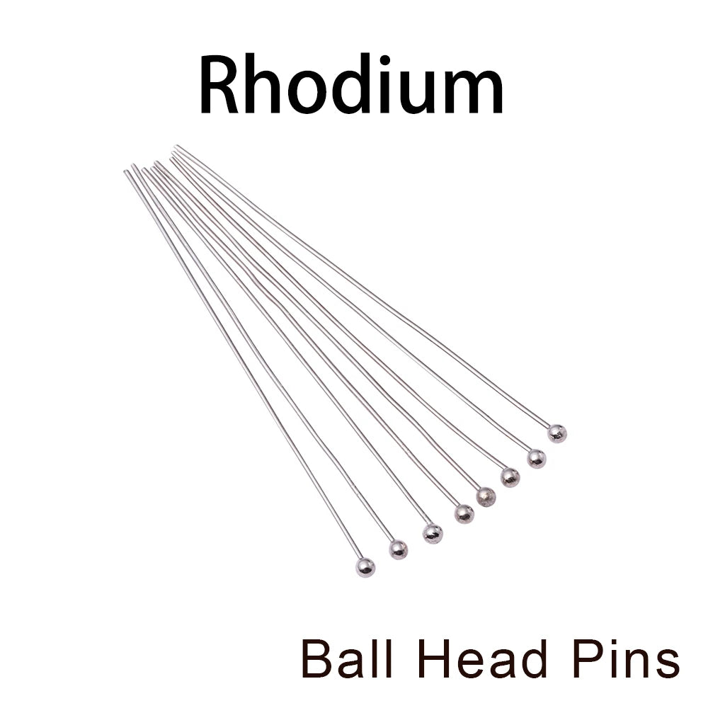 Eye & Head Pin Gold Plated Ball Head Pins for Jewelry  Making 100-200 Pieces