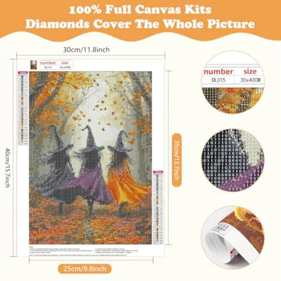 Witch DIY 5D Diamond Art Painting Kits Full Drill