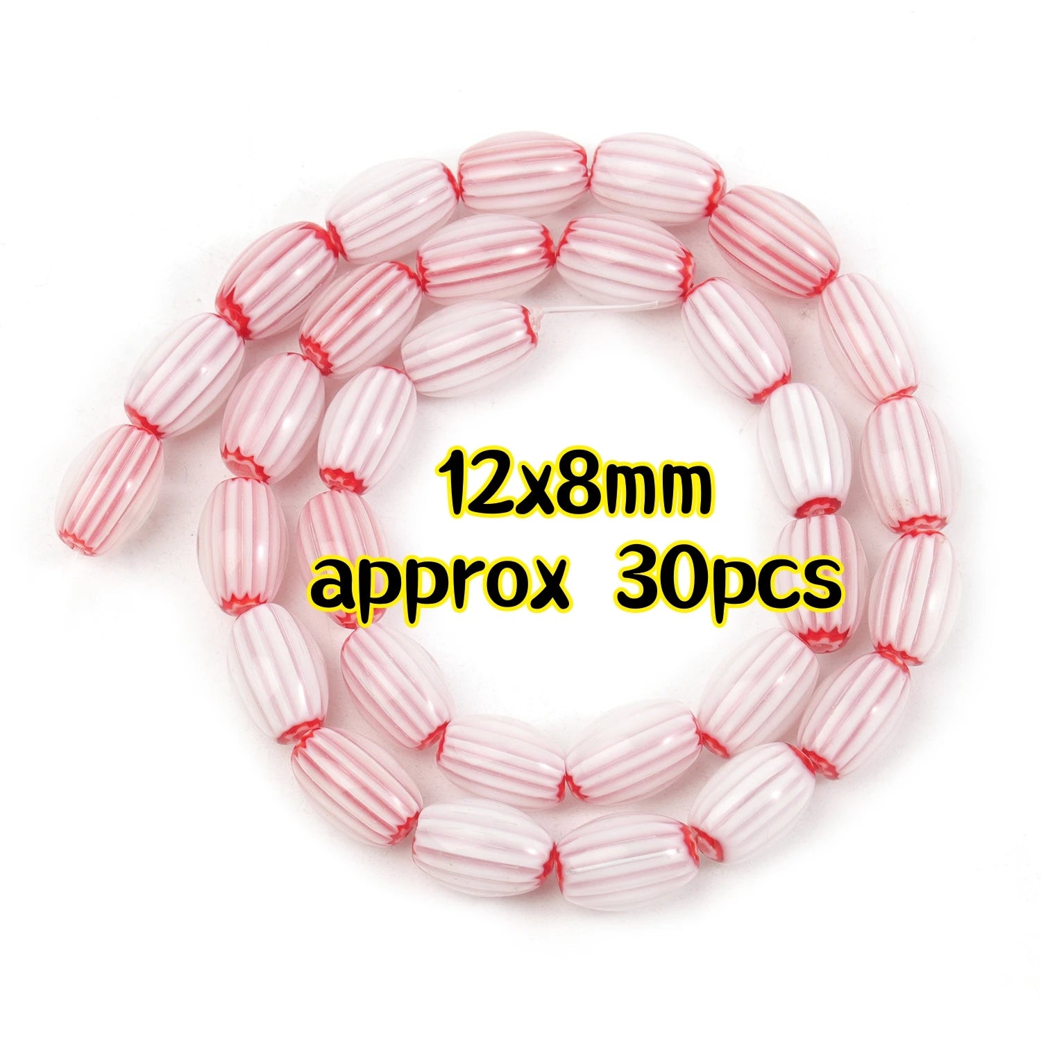 Multicolored Murano Glass Beads with Floral Dots in Various Types & Sizes, Oval and Round Loose Beads for Jewelry Making