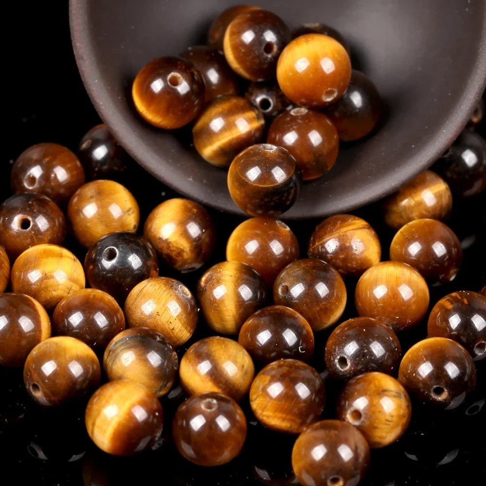 Natural Round  Stone Beads For Jewelry Making