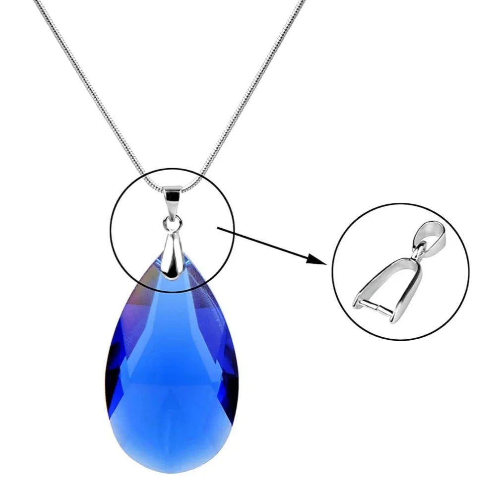 Stainless Steel Pendant Pinch  Bail  Necklace Pendants Jewelry Making 10/20pcs
