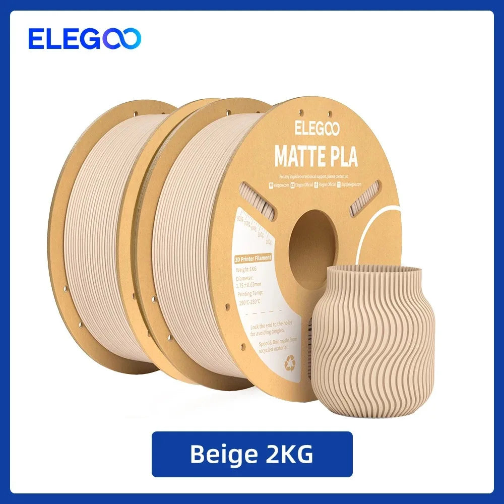 Matte Filament PLA 1KG for FDM 3D Printer PLA ELEGOO Dimensional Accuracy +/- 0.02mm