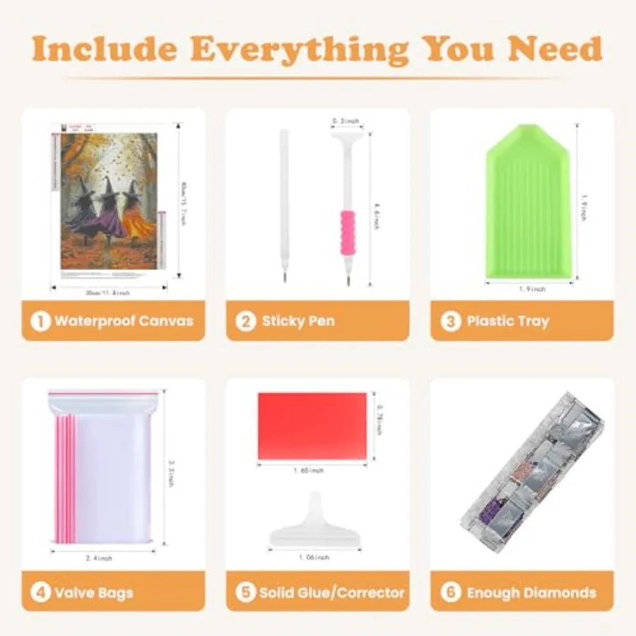 Witch DIY 5D Diamond Art Painting Kits Full Drill